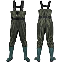 Magreel Vadeadores de Pesca con Botas Impermeables para Pescar Caza Waders Transpirables Ropa Pantalones para Pescador…